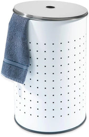 Contenitore per lavaggio con coperchio - Acciaio inossidabile - 54 L - Ø 35,5 cm - Design moderno - Fessure di ventilazione - Finissaggio di alta qualità
