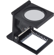 Vergrootglas a mano a tre pieghe con luce LED per tessuti e gioielli di ottica