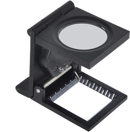 Vergrootglas a mano a tre pieghe con luce LED per tessuti e gioielli di ottica