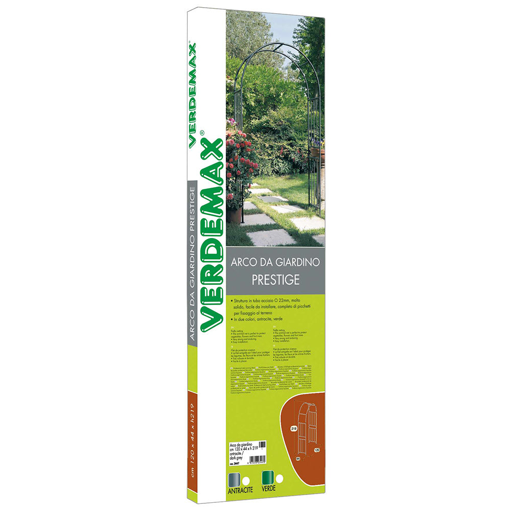 Arco da Giardino in Ferro 40x120xH218cm Rama Arch Verde