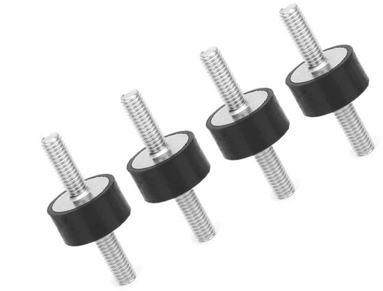 Isolatori Trillanti 4 pezzi - Gomma - M6 - Elementi di Dampening - Riduzione del Rumore - Resistente ai Colpi - Design Facile - Demper in Gomma
