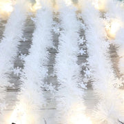 Decorazione di Natale a forma di neve - 2 m - Materializzato in plastica - Decorazione di Natale a forma di fiocco di neve - Decorazione di Natale - Lametta - Materiale in plastica