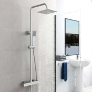 AICA Colonna Doccia con Miscelatore Termostatico, Set Doccia con Soffione a 20cm Pioggia e 40x280mm Rubinetto Cromo