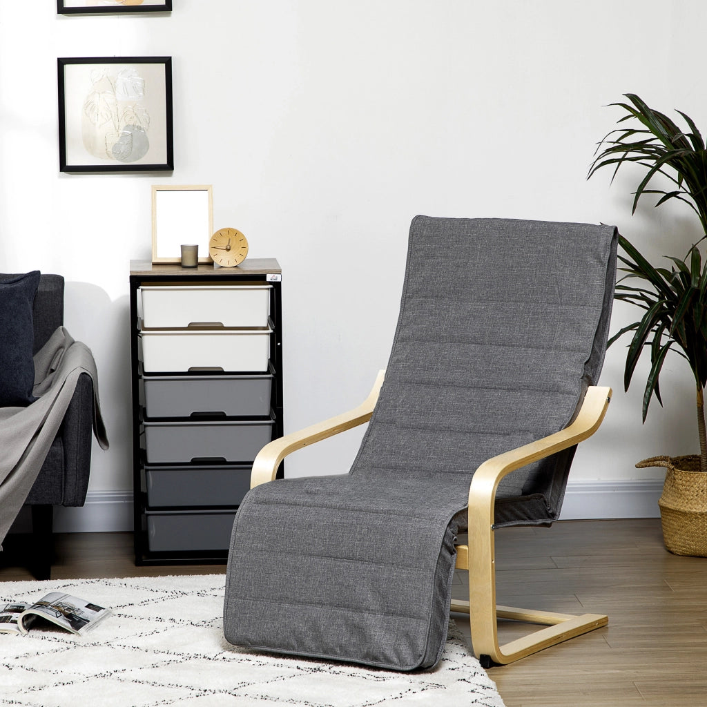 Poltrona relax reclinabile in tessuto grigio ¨C zephmum ¨C 66.5x94x100 cm