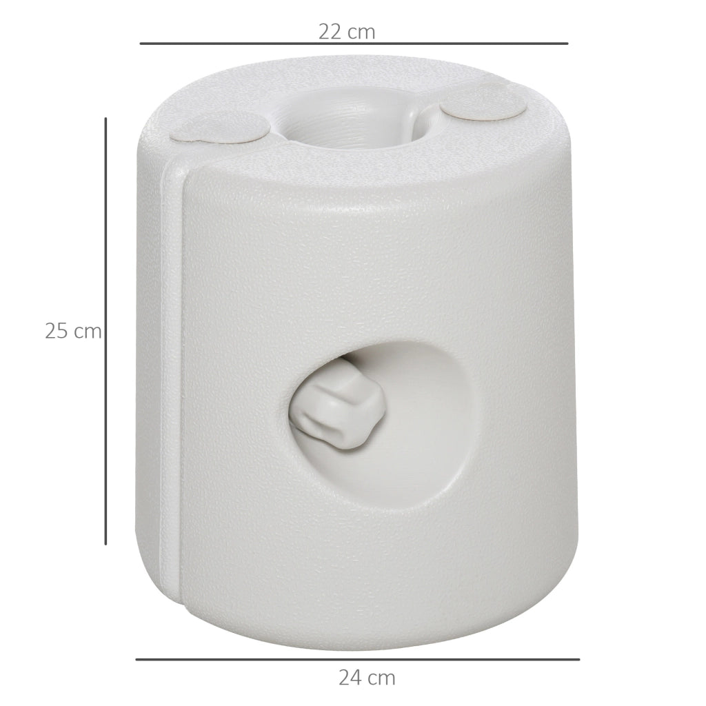 Piedi per tenda da giardino ¨C zephmum ¨C 4 pezzi PE 24x25 cm bianco