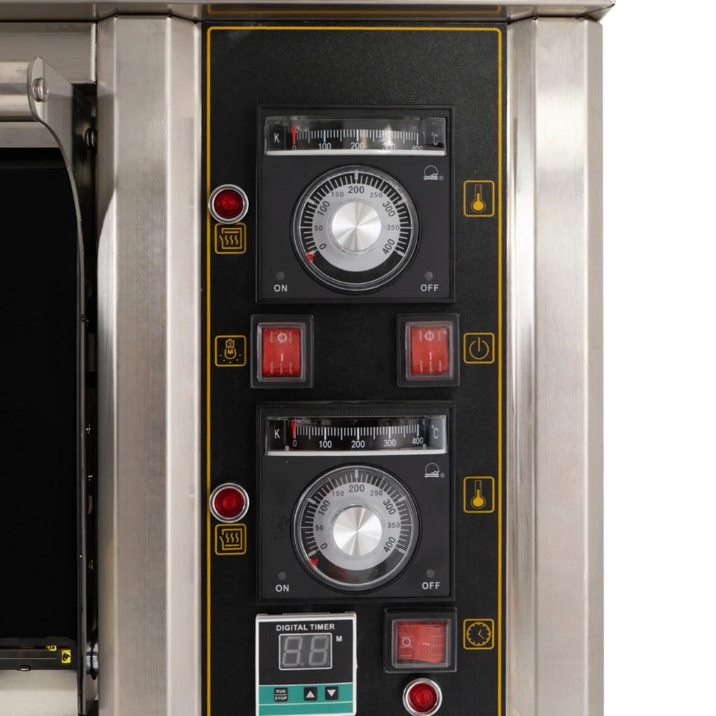 Forno Pizza Professionale Doppia Camera Elettrico 400°C 12 Pizze