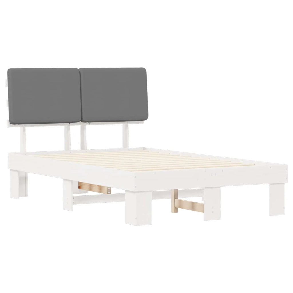Letto con Testiera Rivestita Grigio chiaro 120 x 200 cm 877493