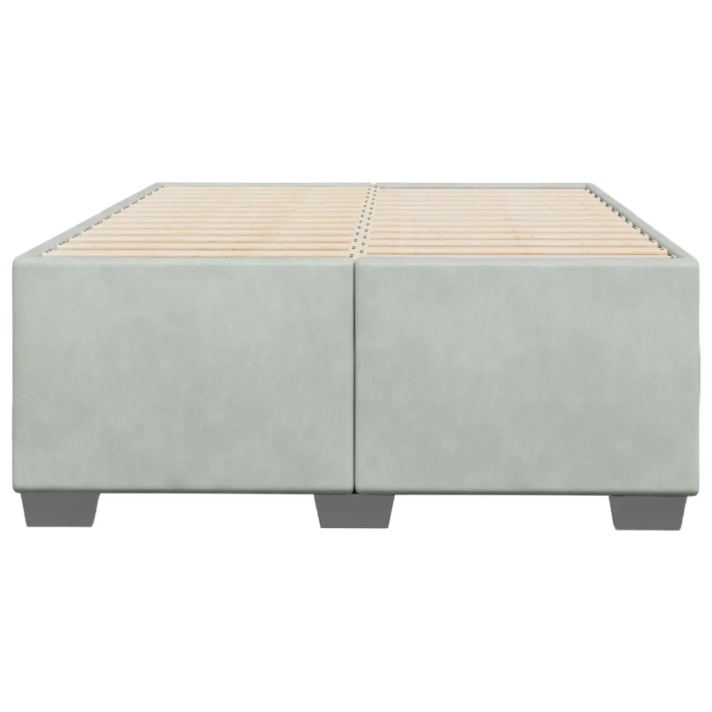 Giroletto senza Materasso Grigio Chiaro 120x190 cm Velluto