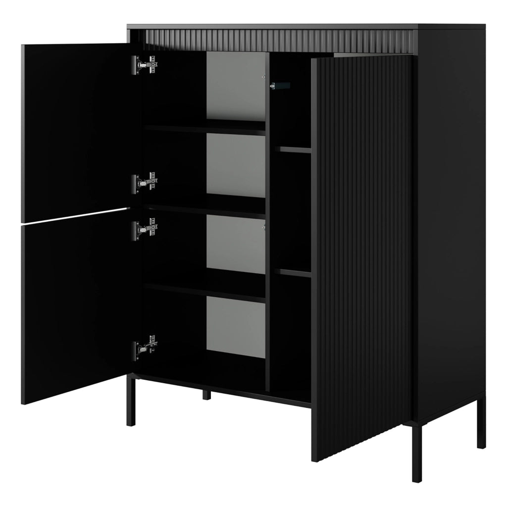 Madia Hatolaro, Credenza 5 Ripiani, 104x40x123h cm Nero
