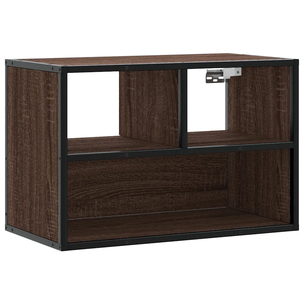 Mobile TV Rovere Marrone 60x31x39,5cm in Truciolato e Metallo 848918