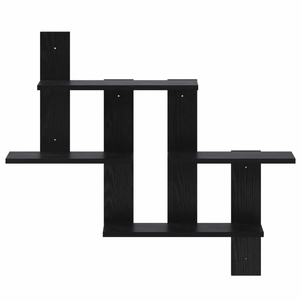 Scaffale da parete Rovere Nero 85 x 13,5 x 73,5 cm 8020338