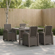 Set da Pranzo per Giardino 5 pz Grigio chiaro e Antracite PP 3430132