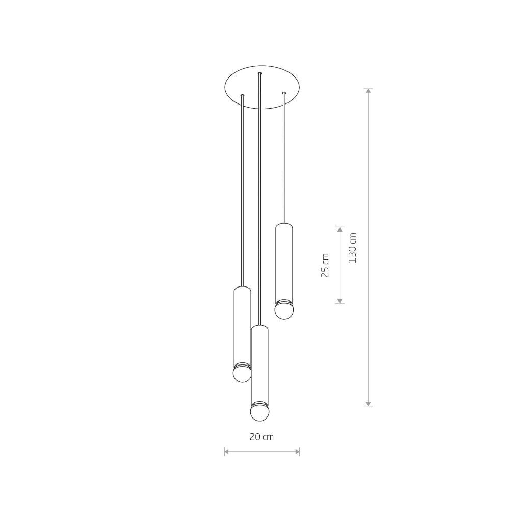 Nowodvorski Baton 7856 lampadario nero metallo 3xE27