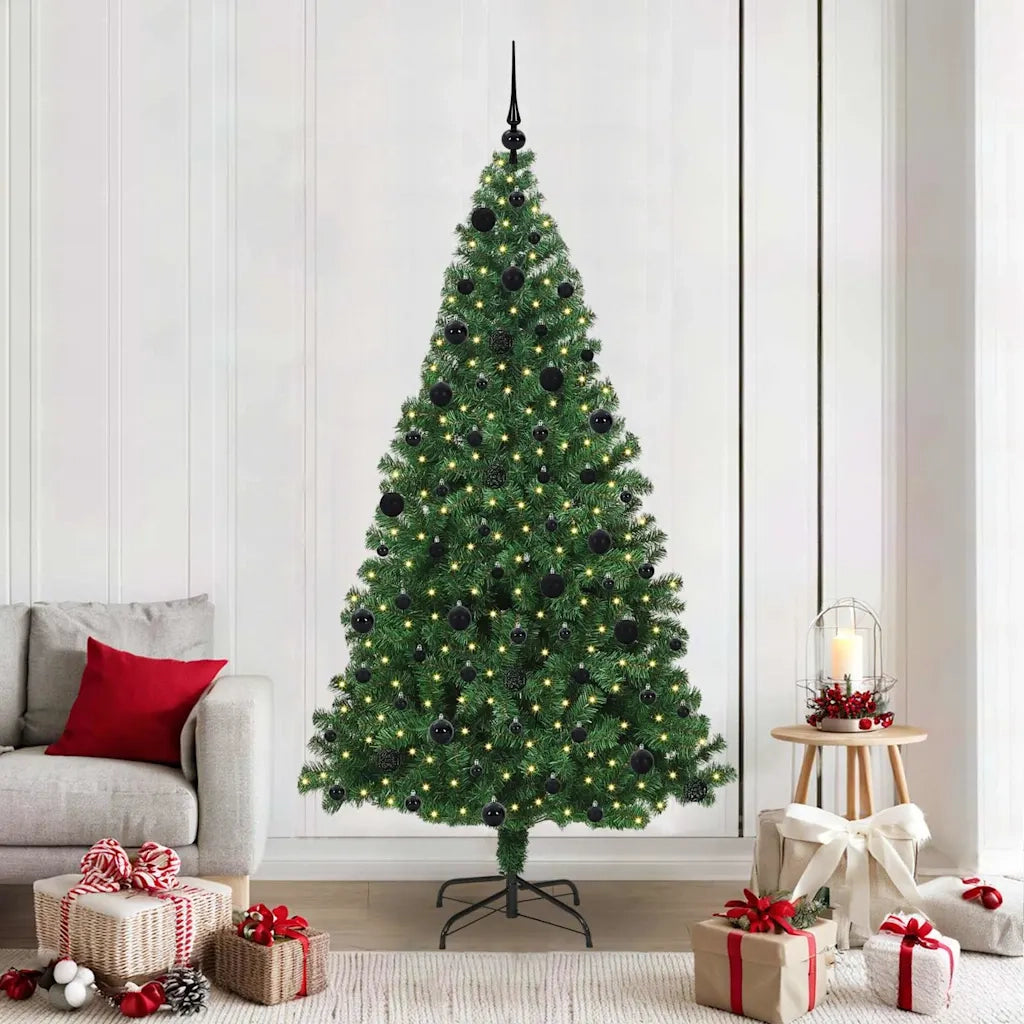 Albero di Natale artificiale con 300 LED Verde 210 cm 3396923