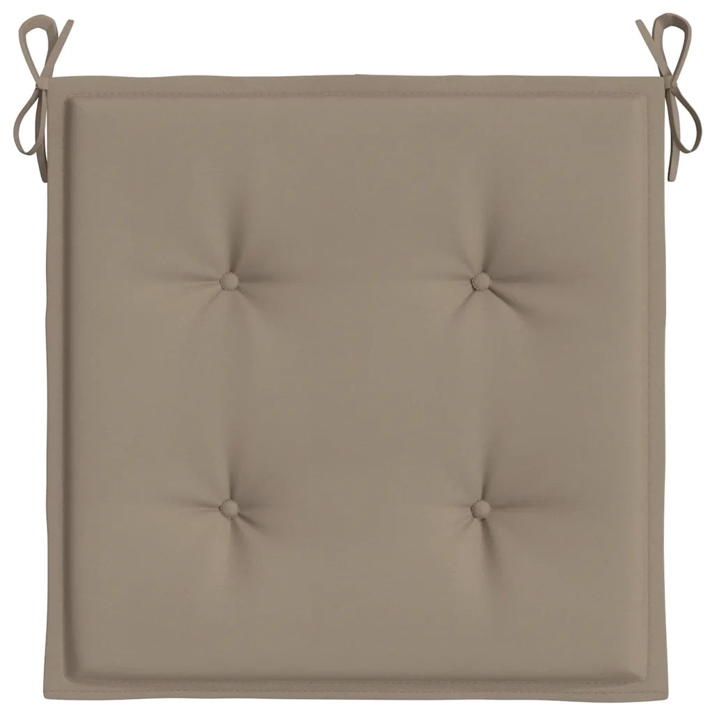 Cuscini per Sedia 2 pz Tortora 50x50x4 cm in Tessuto Oxford 47604