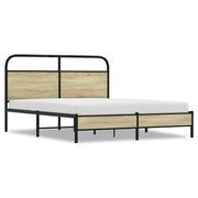 Letto matrimoniale | Letto per adulti | Giroletto senza Materasso Rovere Sonoma 160x200cm in Truciolato