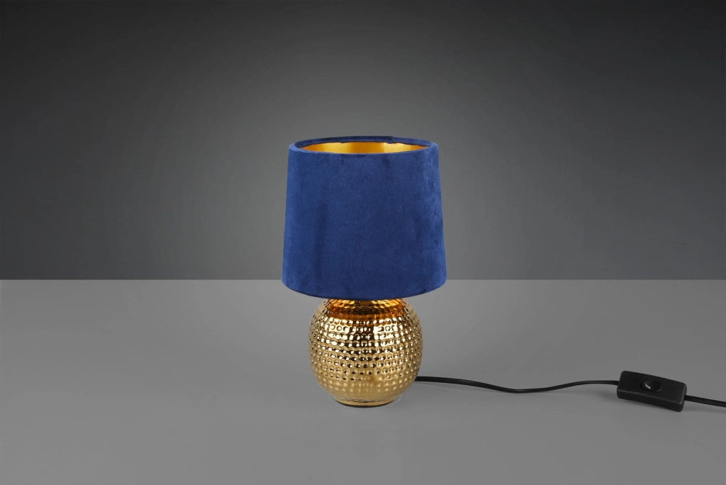 Lampada da tavolo SOPHIA RL in ceramica oro/blu E14