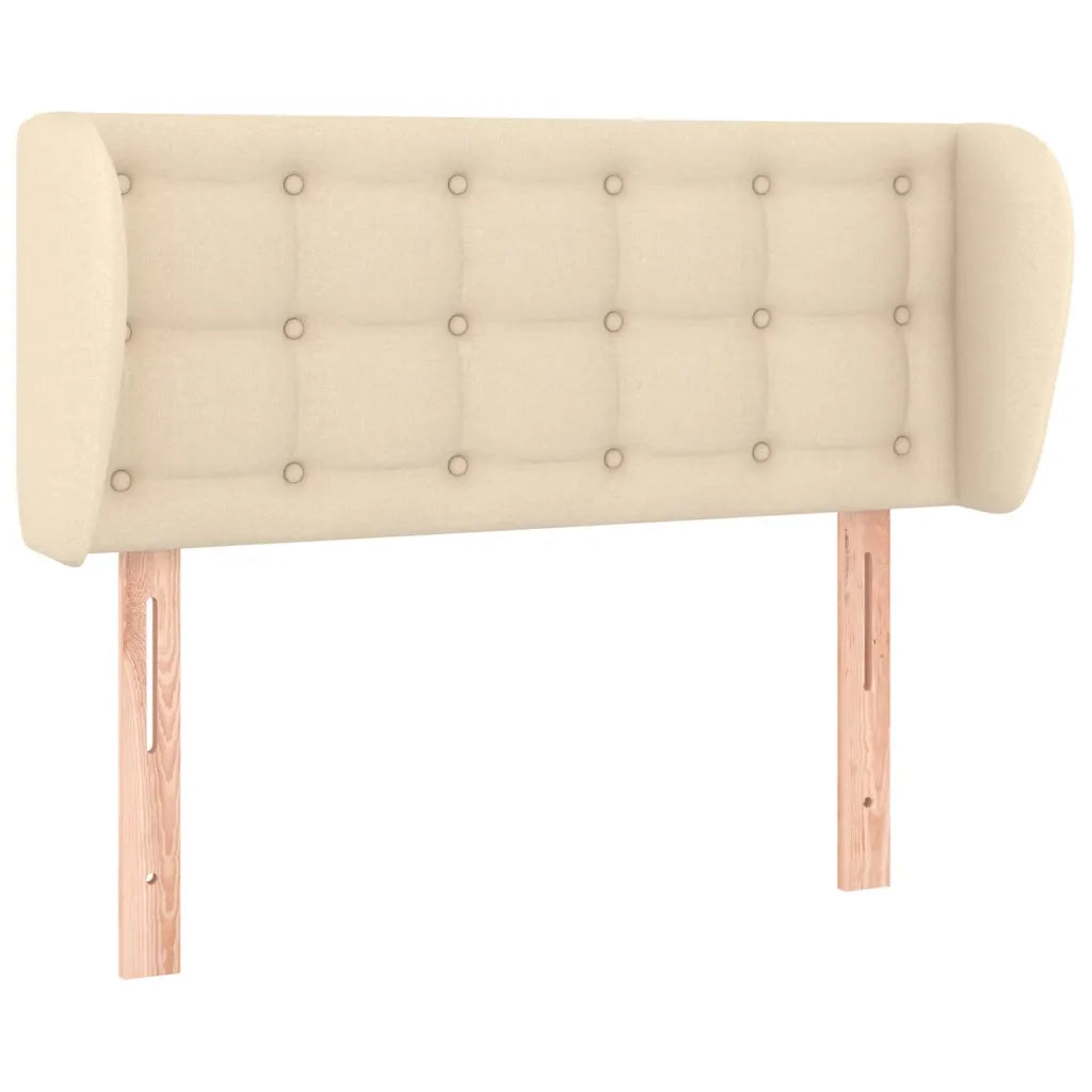 Testiera ad Orecchio Crema 103x23x78/88 cm in Tessuto