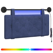 Testiera | Testata sospesa Con luce LED Blu Polizia Velluto