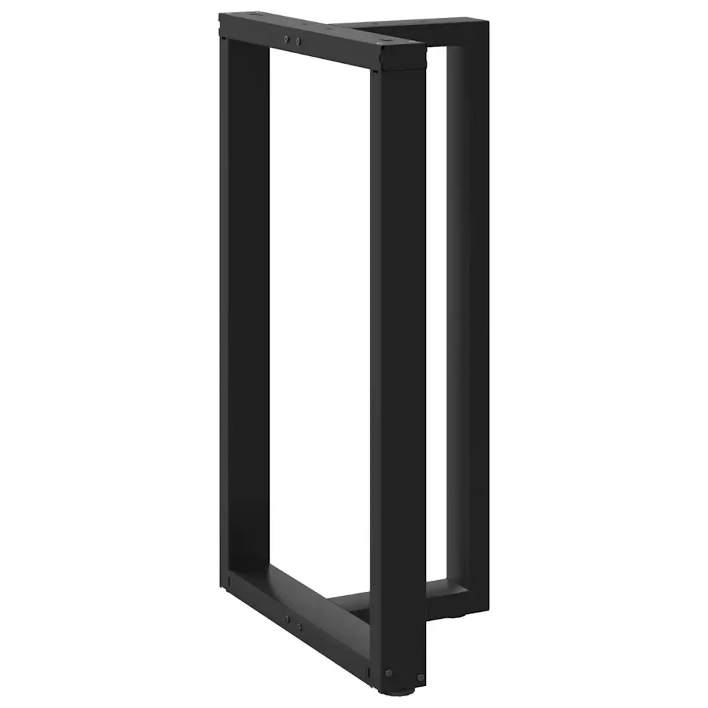 Gambe per tavolo da bar a forma di T 2 pz nere 60x35x(100-101) cm in acciaio 4013092
