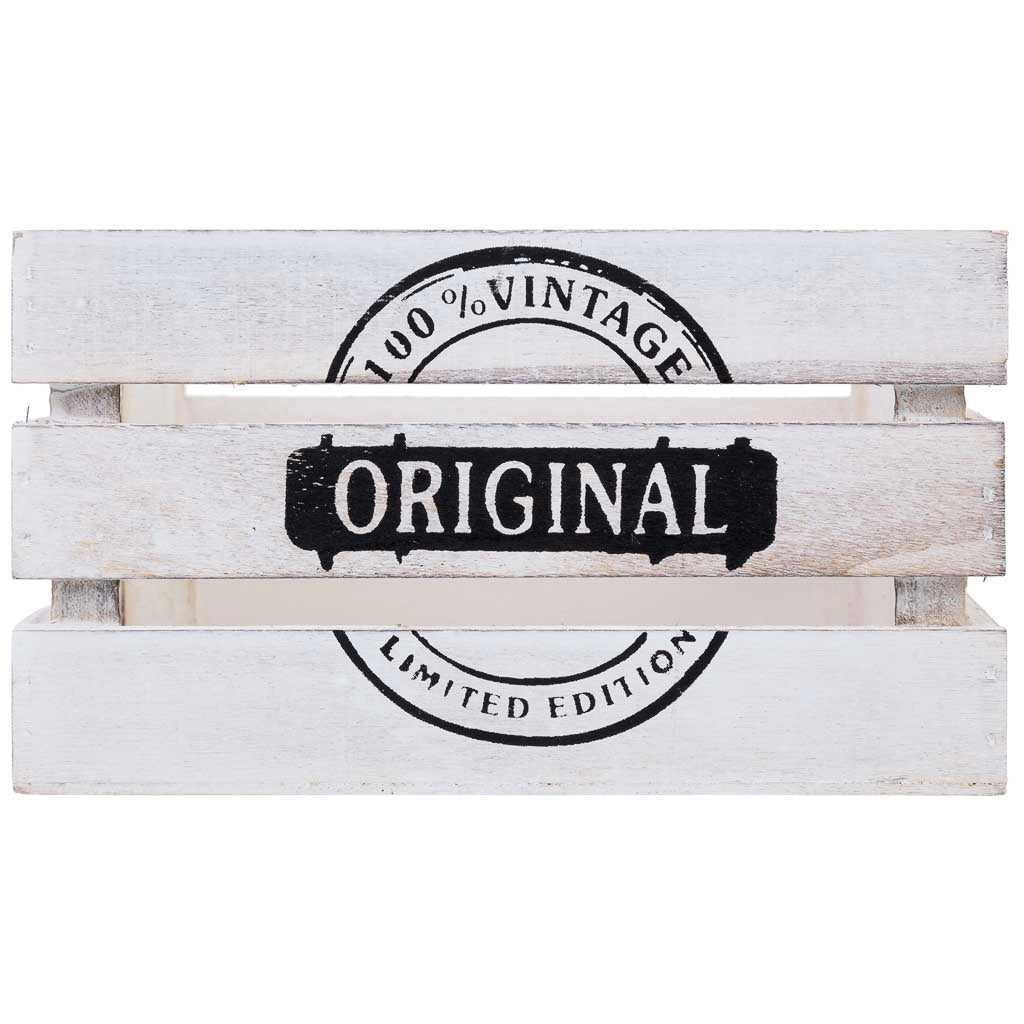 Cassetto in legno bianco 18x12x10h cm