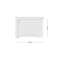 Ogomondo cabina doccia book 2 lati serigrafato 100x70 + piatto doccia acrilico