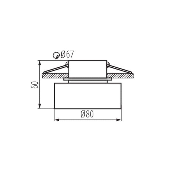 Faretto da incasso Kanlux GOVIK 29235 tondo bianco GU10