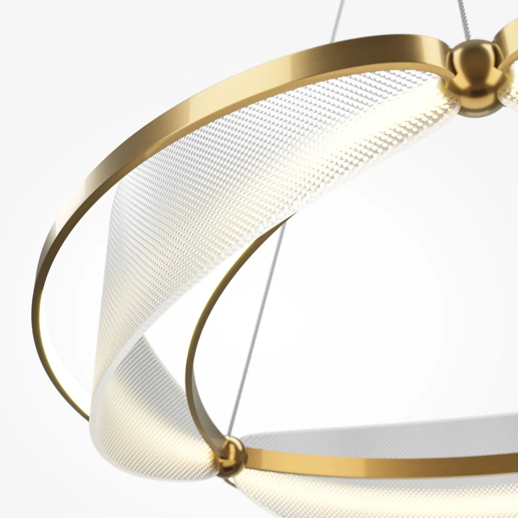 Maytoni Lampadario Sospensione Moderna Breeze 3 luci LED integrato ottone alluminio