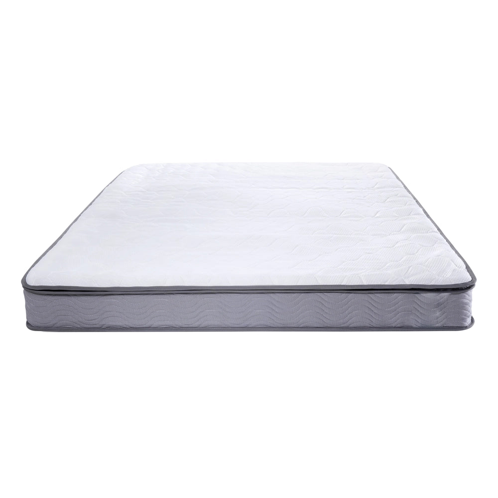 Materasso a molle insacchettate bianco con tessuto grigio matrimoniale 140 x 200 cm medio Firm
