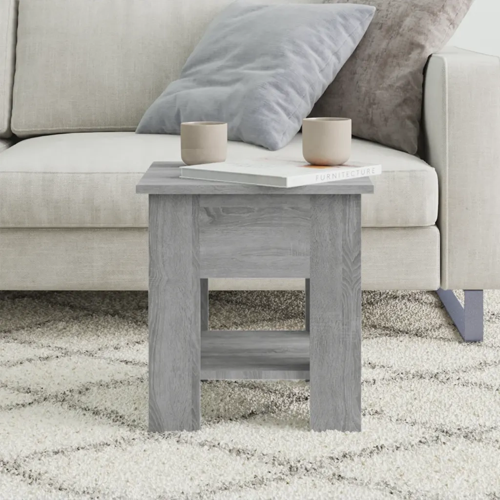 Tavolino da Salotto Grigio Sonoma 40x40x42 cm Legno Multistrato 813081
