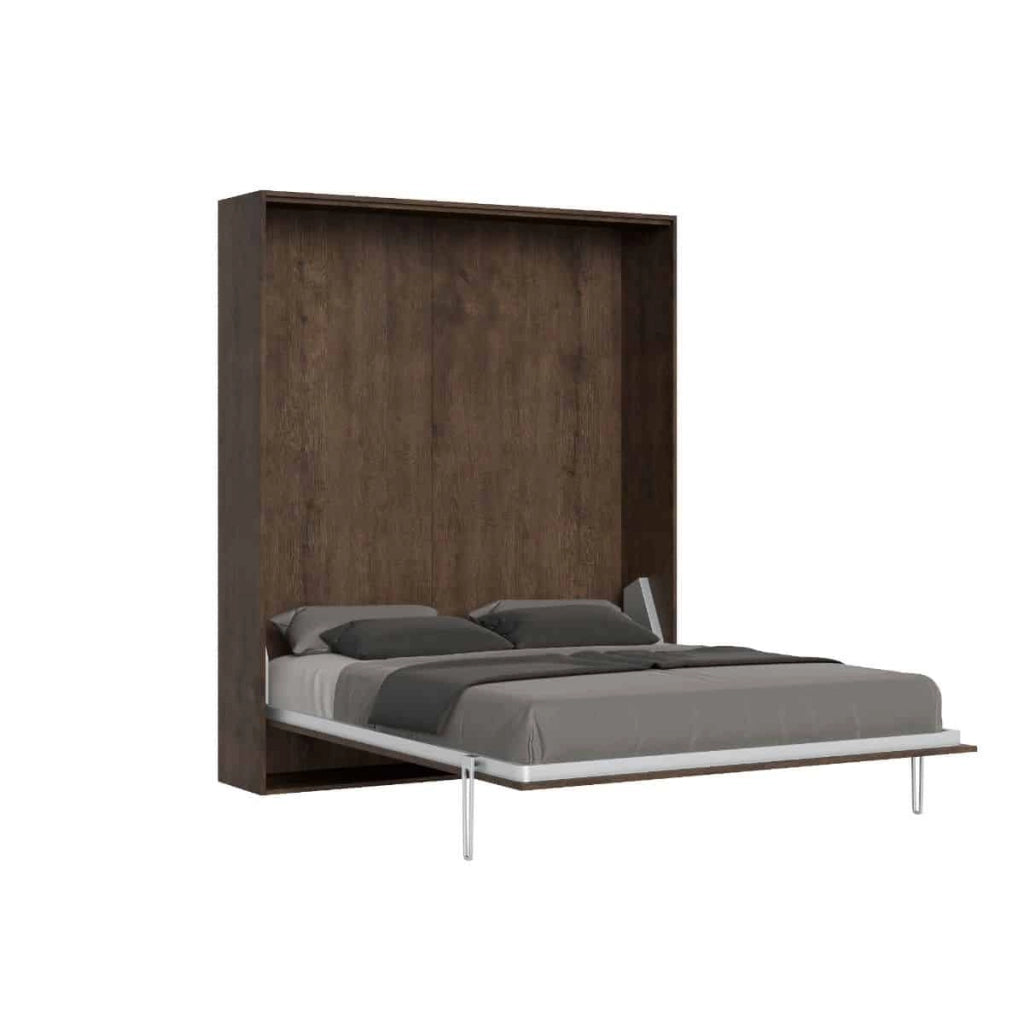 Letto 1 Piazza e Mezzo a Scomparsa Salvaspazio Kentaro H210 cm Marrone