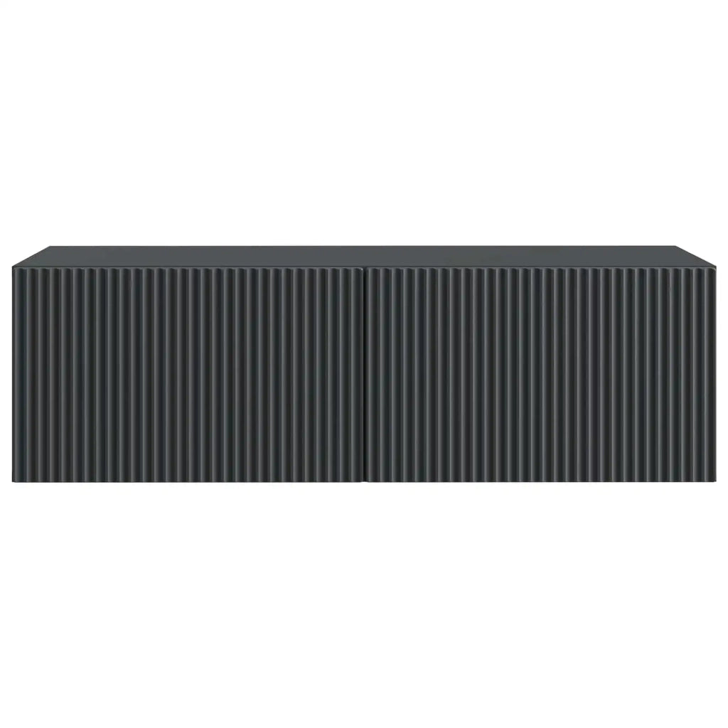 Mobile Porta TV da Muro Montaggio a parete Nero 98 x 41 x 30 cm 898526