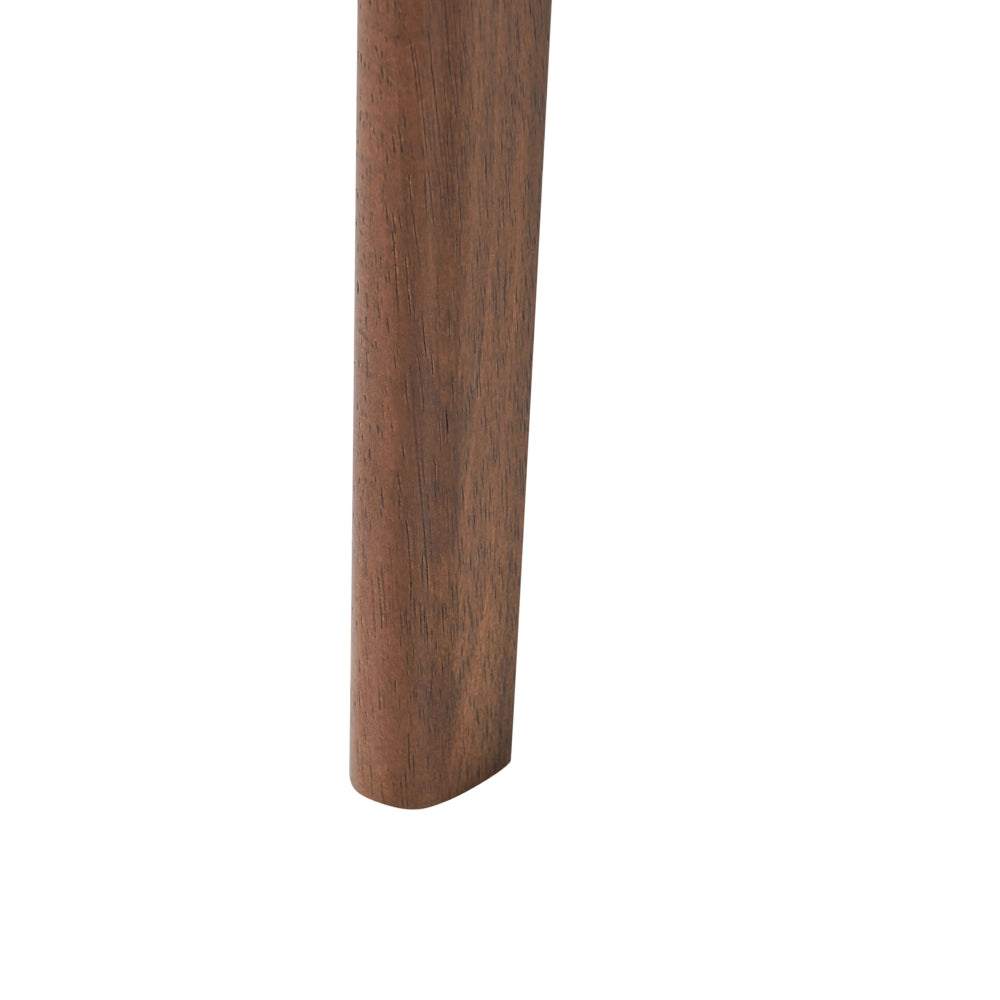 Set di 2 sedie da bar in legno di gomma marrone e beige chiaro, struttura in legno di gomma, seduta in tessuto, senza braccioli, design retrò
