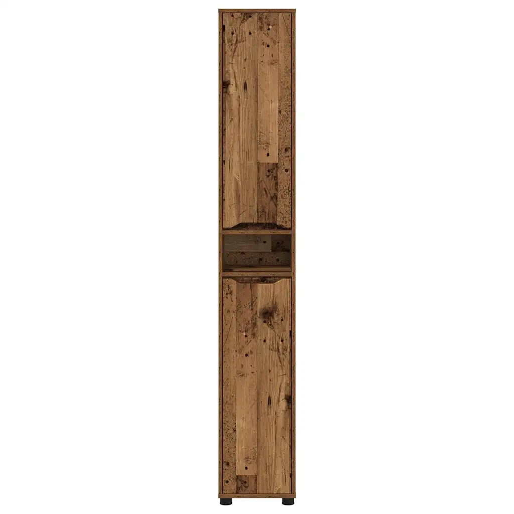 Mobile da Bagno con porta Legno vecchio 30,5 x 30 x 195 cm 888765