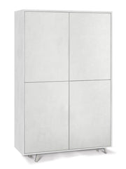 Mobile Multiuso 4 Ante 107x169x41 cm Ossido Bianco