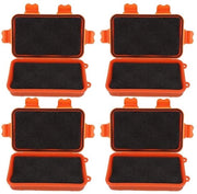 Set di sopravvivenza - Cassa di archiviazione acqua resistente - Arancione - Compatta e Pratica - Per attività all'aperto - 4-Pack