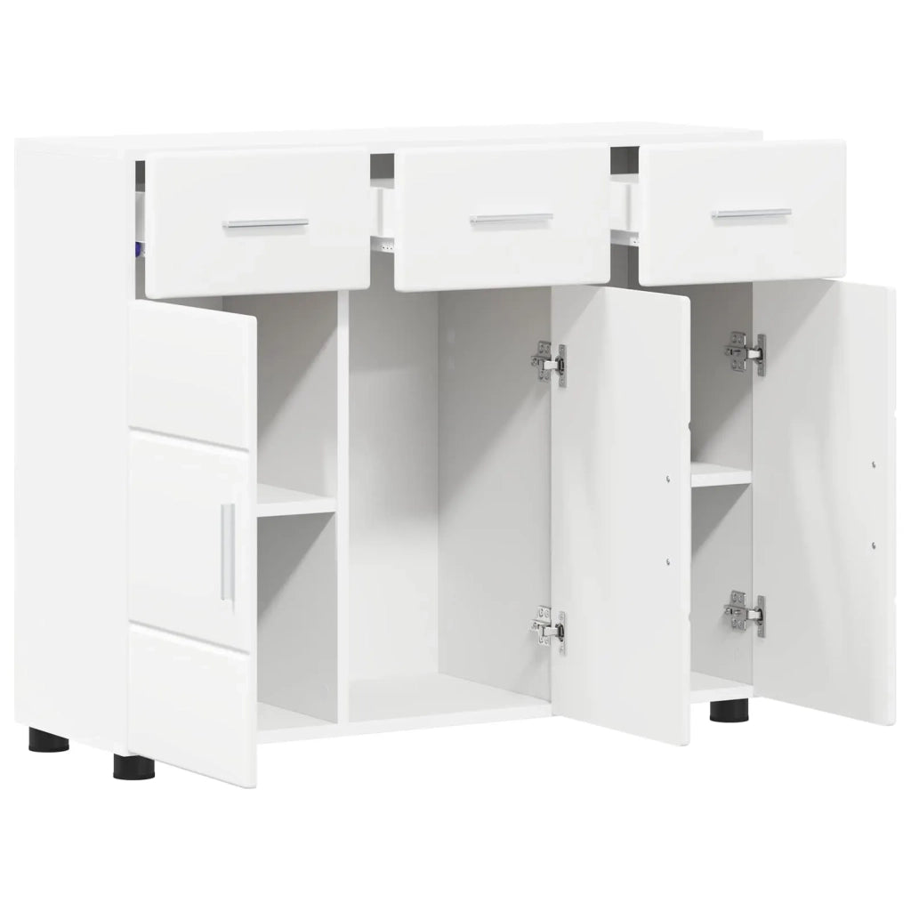 Credenza FLORIN Bianco 88,5 x 30,5 x 73 cm Legno multistrato 880311