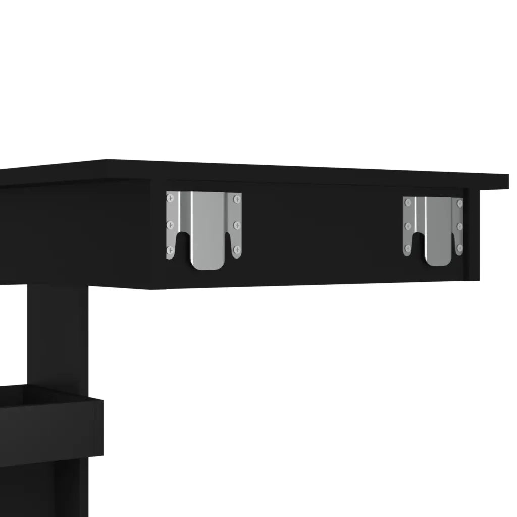 Bancone da Muro Nero 102x45x103,5 cm in Legno Compensato cod mxl 12369