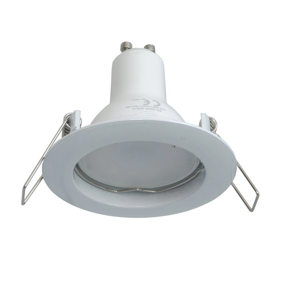 Trade Shop - Faretto Lampada Led 8 W Luce 3000k 4000k 6000k Incasso Tondo Gu10 Foro 6 Cm 220v - Bianco-bianco Naturale      -
