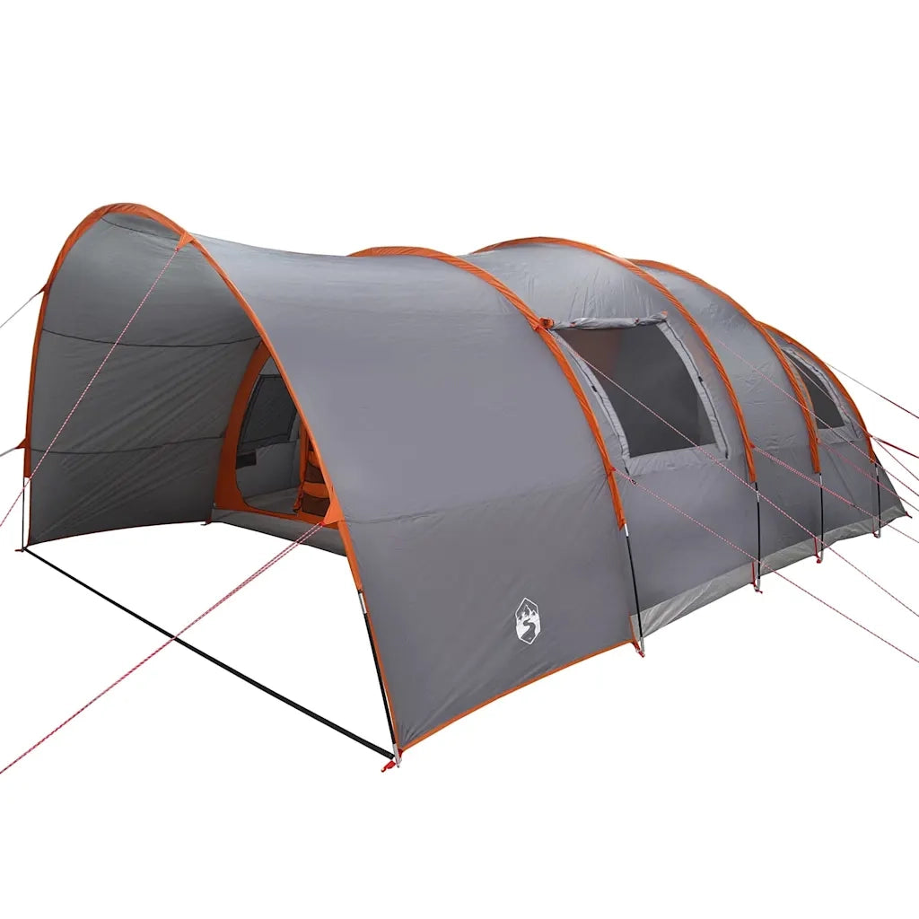 Tenda Tunnel per 8 Persone con tetto Grigio e arancione