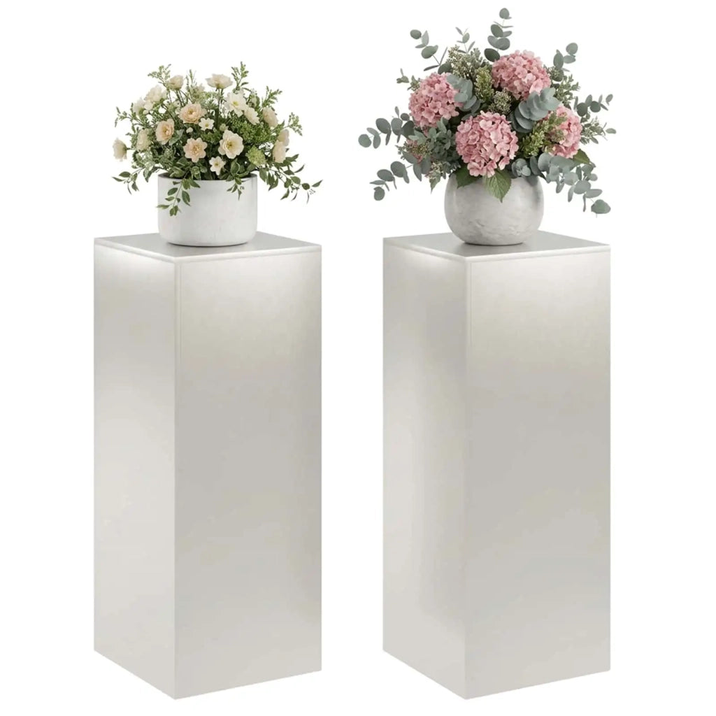 Supporto per piante 2 pcs Argento 40 x 40 x 100 cm Acciaio 8012567