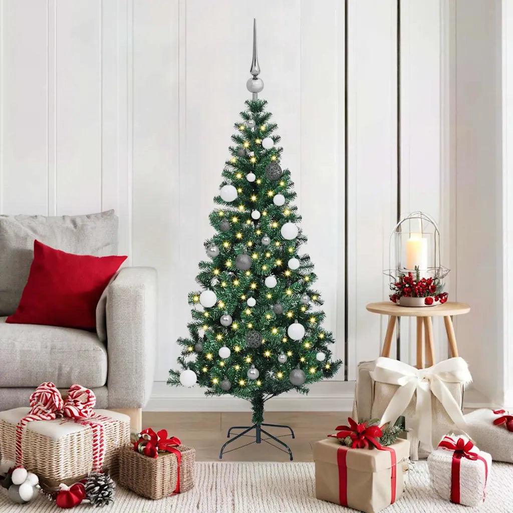 Albero di Natale artificiale con luci integrate Verde 150 cm 3396748