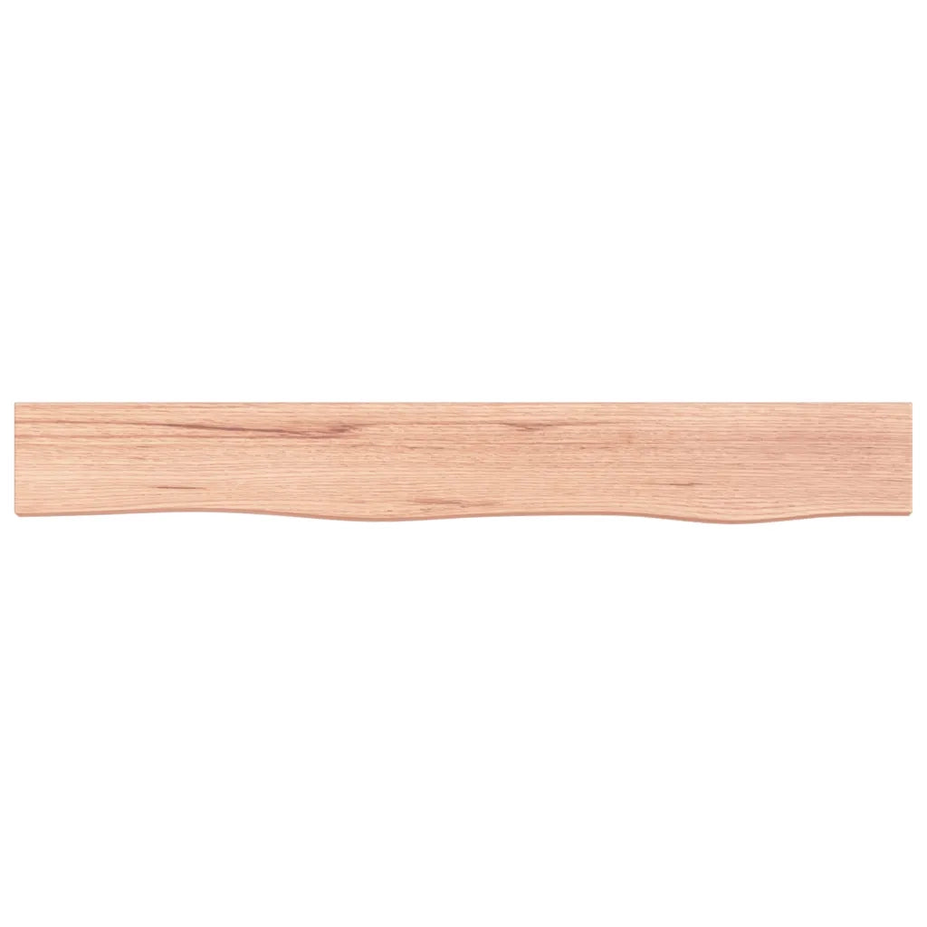 Ripiano Muro Marrone Chiaro 80x10x4 cm Massello Rovere Trattato 363657