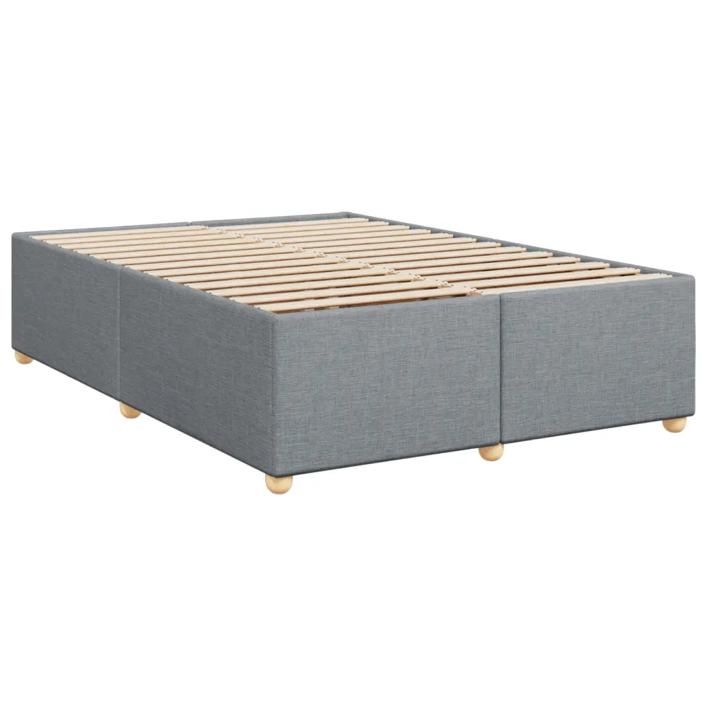 Giroletto a Molle con Materasso Grigio Chiaro 140x190cm Tessuto