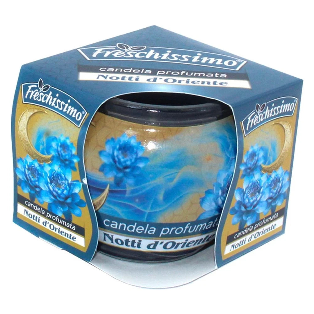 Trade Shop - Set 2pz Candela Profumata Alle Notti D'oriente Vasetto Vetro Decorato Ambienti 85gr 473861 -