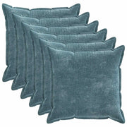 Federa 6 pcs HOUTEN Blu 80 x 80 cm Tessuto Chenille 921684