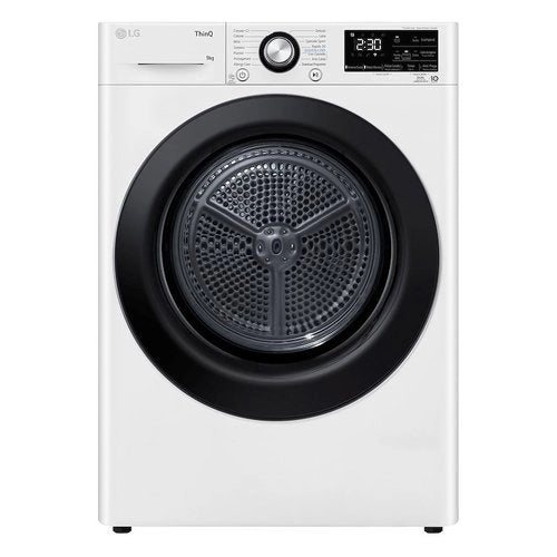 Asciugatrice A Pompa Di Calore LG RH90V9AVBN 9 Kg Classe C Allergy Care (A85xL60xP66) ThinQ Alexa Google Assistant Bianco e Nero