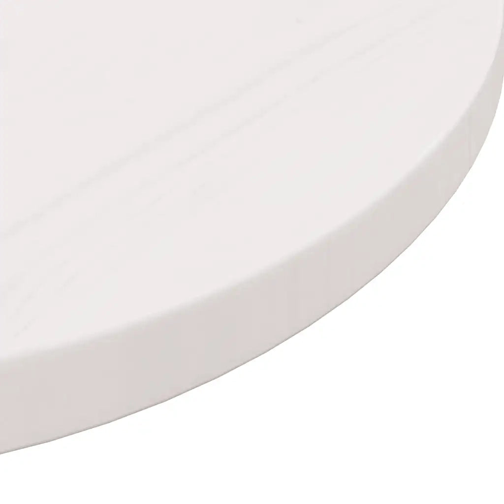 Piano Tavolo Bianco Ø60x2,5 cm in Legno Massello di Pino 813654