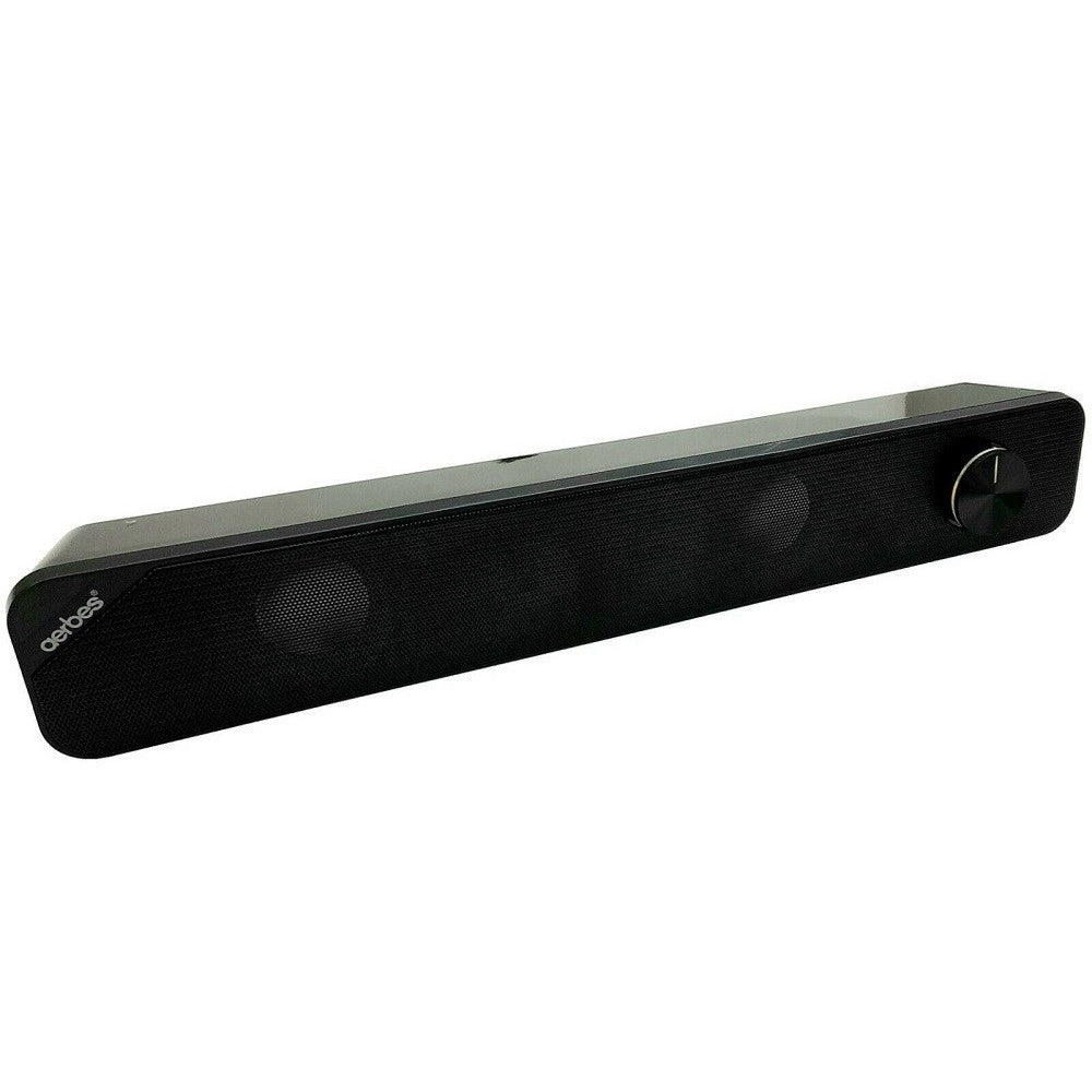 Trade Shop - Cassa Soundbar 2.0 Aux Usb Altoparlante Stereo Rgb Tv Pc Home Theater Ab-d381 -