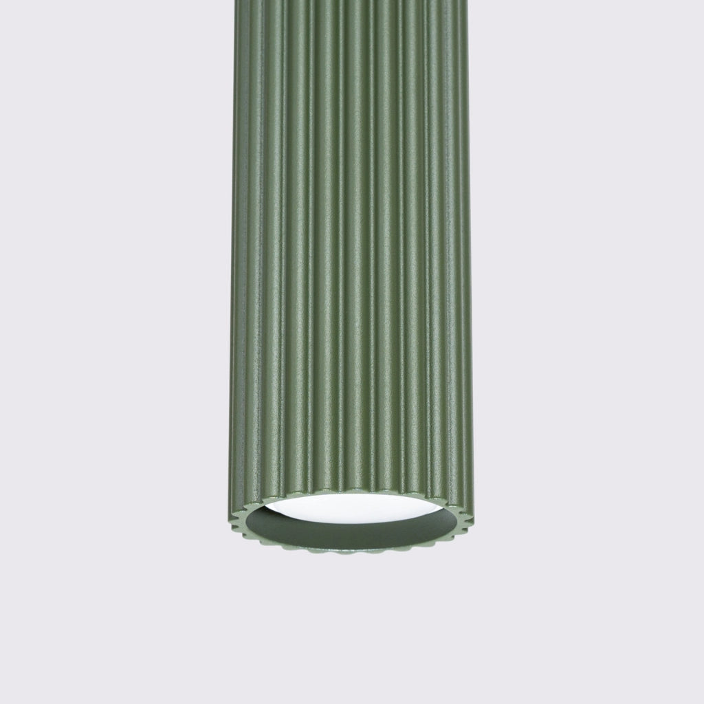 Lampada a sospensione GRAVIO verde oliva barra 3 tubi 3xGU10